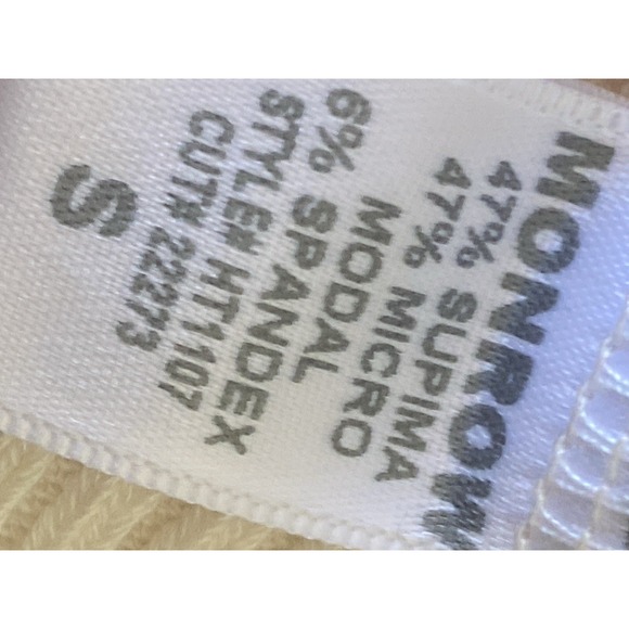 Monrow Soft Knit Rib Half Zip Collar Sweater Sz Small $174 - Picture 6 of 6